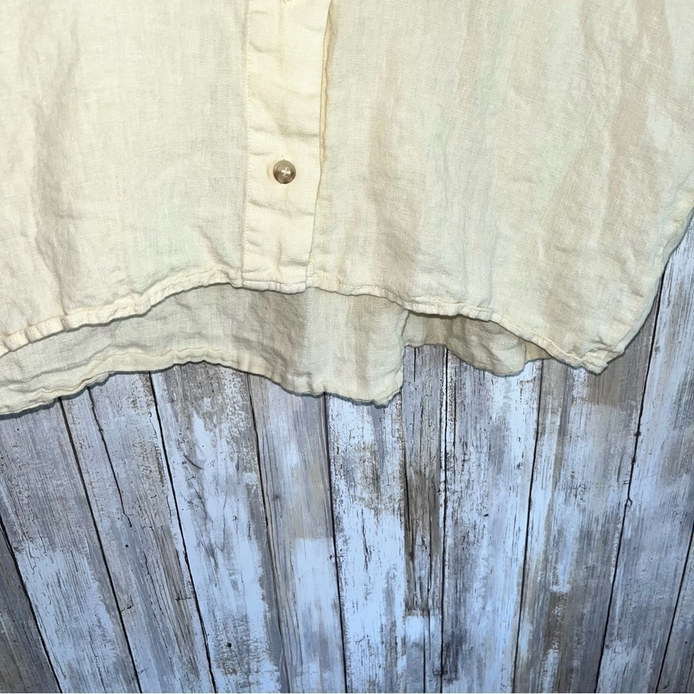 Zara 100% Linen Matching Set Sand Beige Oversized Shirt Shorts Co Ord Size S - Picture 5 of 11